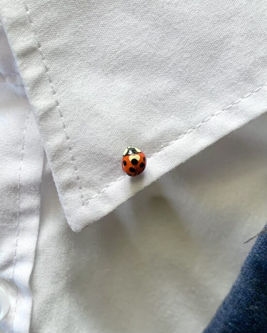 Realistic Ladybug Brooch Pin, Life-Sized, Unique Handmade Bug Pin